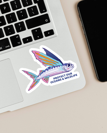 Protect Our Oceans | Flying Fish | Sticker