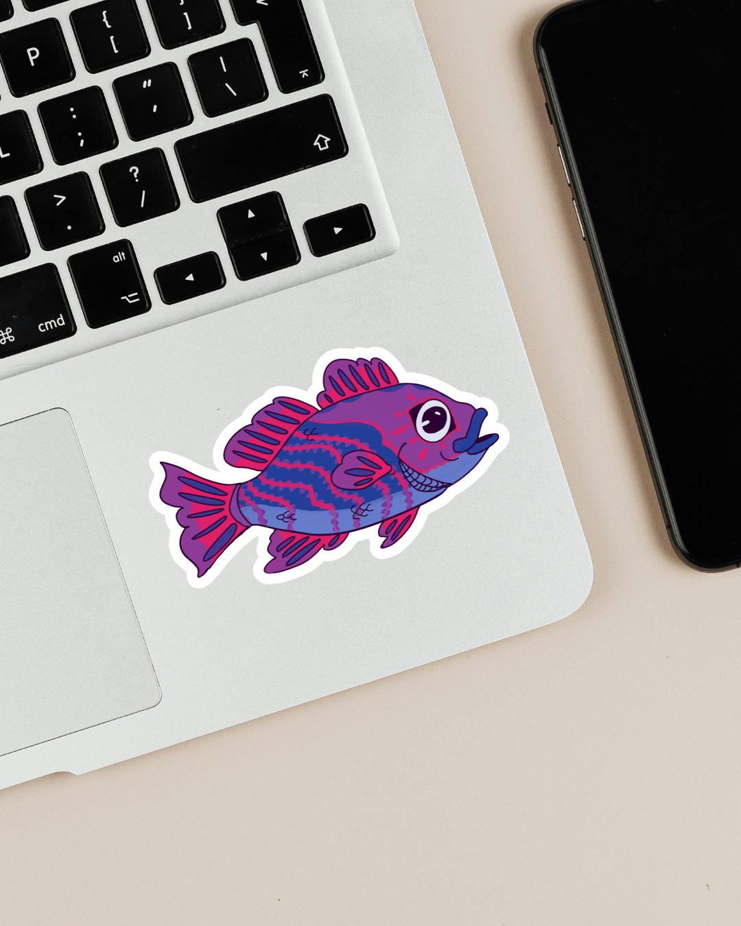 Bisexual Flag PRIDE Fish Sticker
