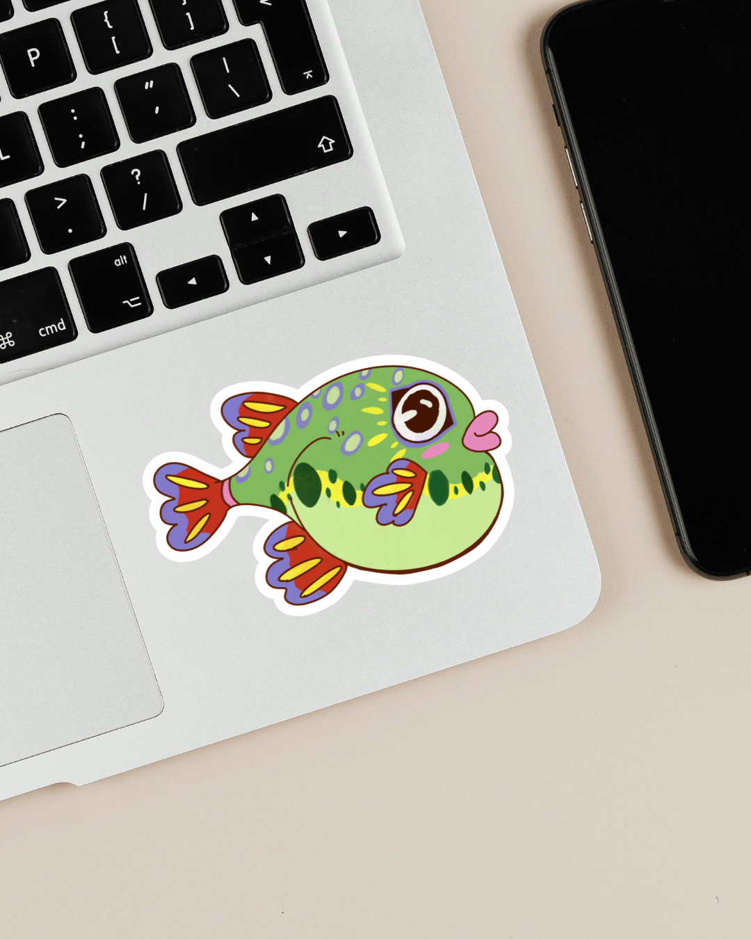 Pufferfish | Green | Sticker