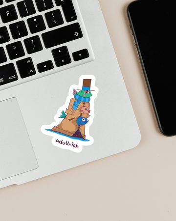 Adultish Fish in a Trench Coat | Sticker