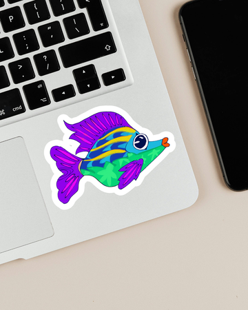 Purple Butterfly fish | Sticker