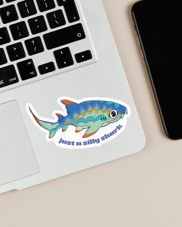 "just a silly shark" | Nurse Shark Fish | Sticker