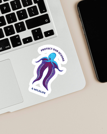 Protect Our Oceans | Blanket Octopus | Sticker