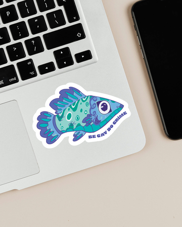 Be Gay Do Crime Gay Pride Fish Sticker