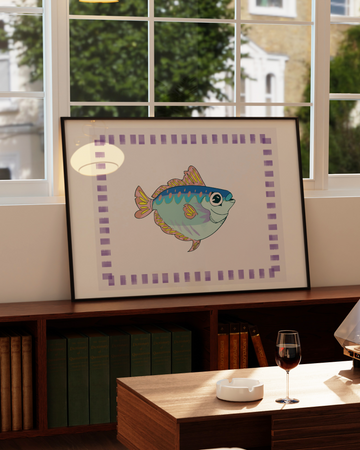 Moonfish | Border Print