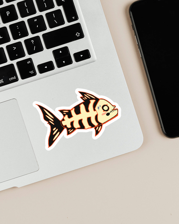 Skeleton Fish | Halloween | Sticker