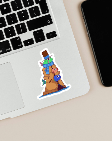 Trench Coat Fish | Sticker