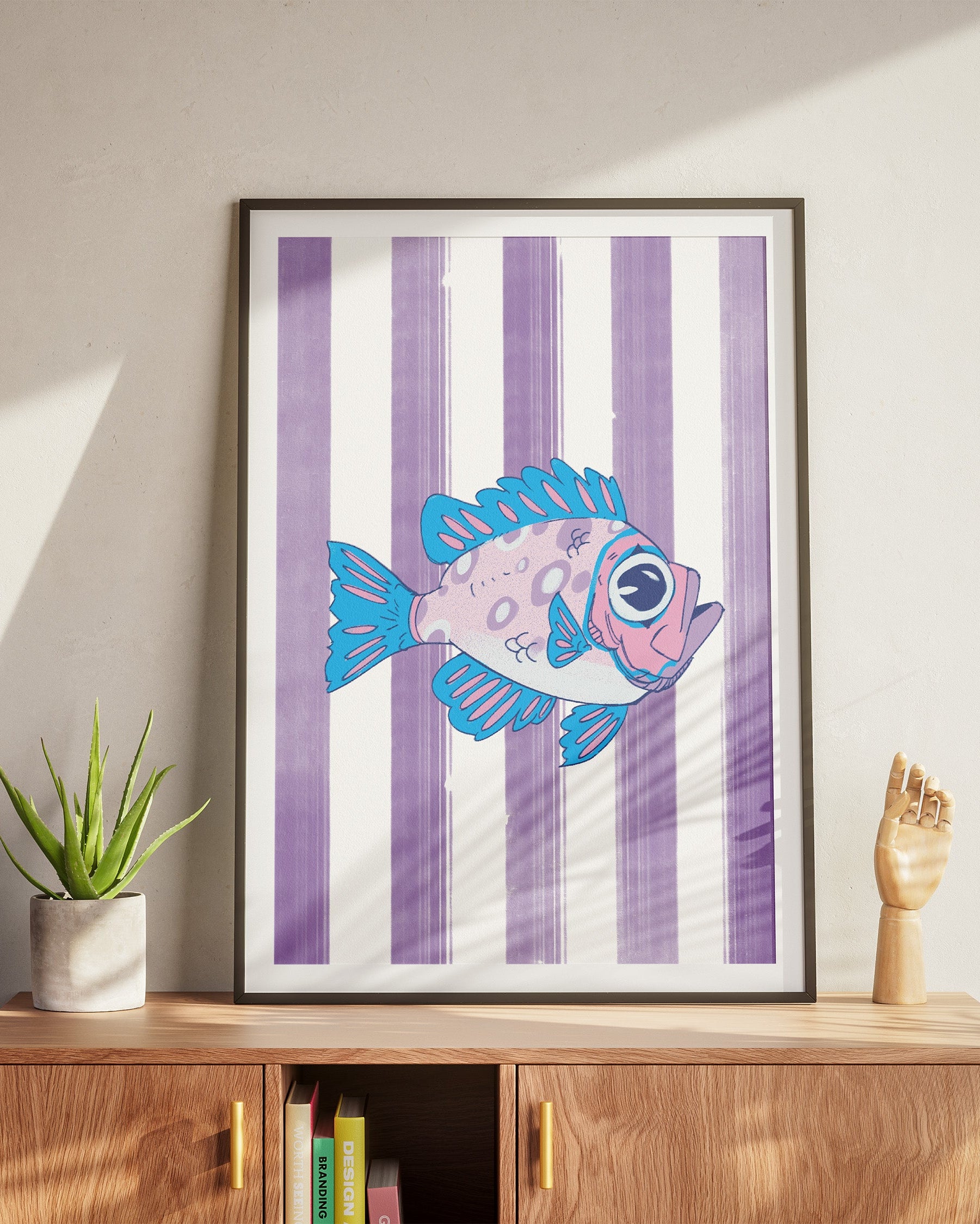 Bigeye Fish | Purple Striped Print