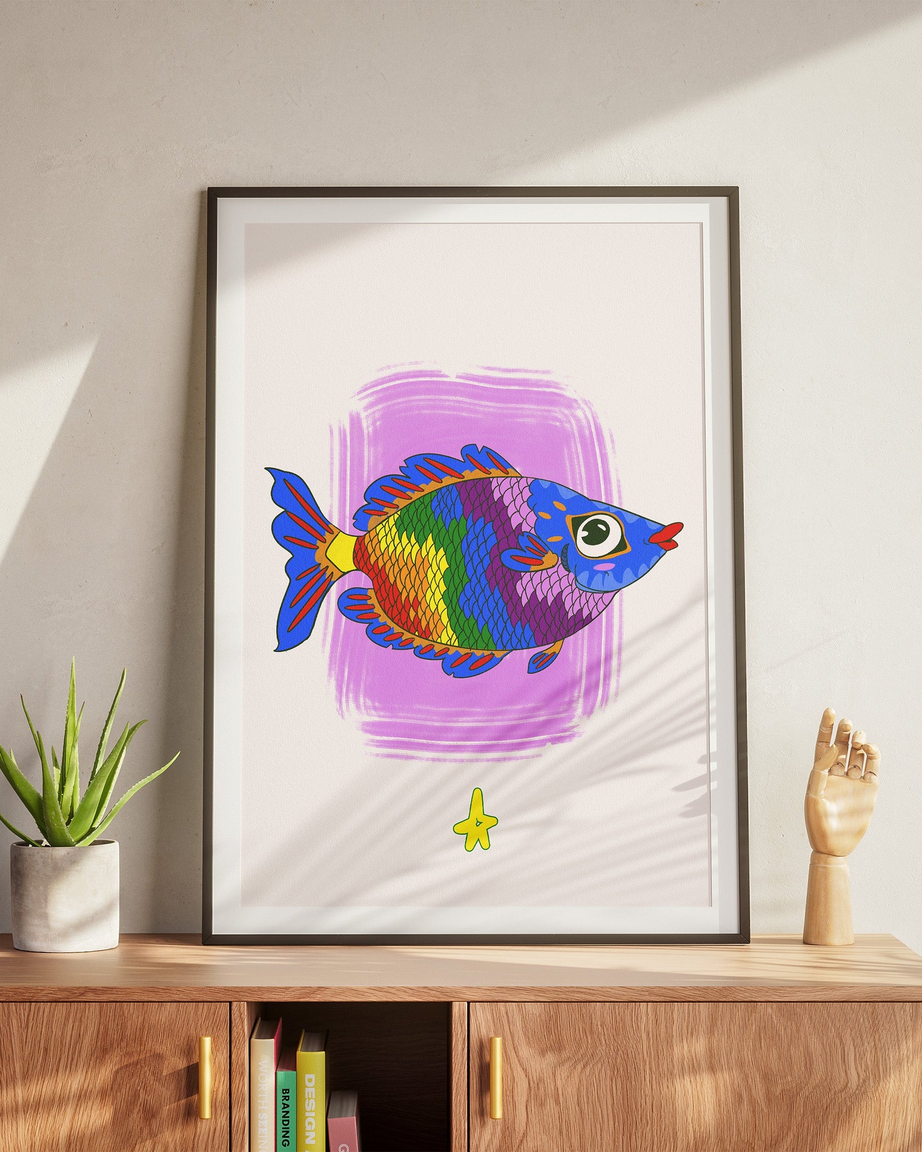 Rainbow Fish | LGBTQ+ PRIDE | Vertical Print