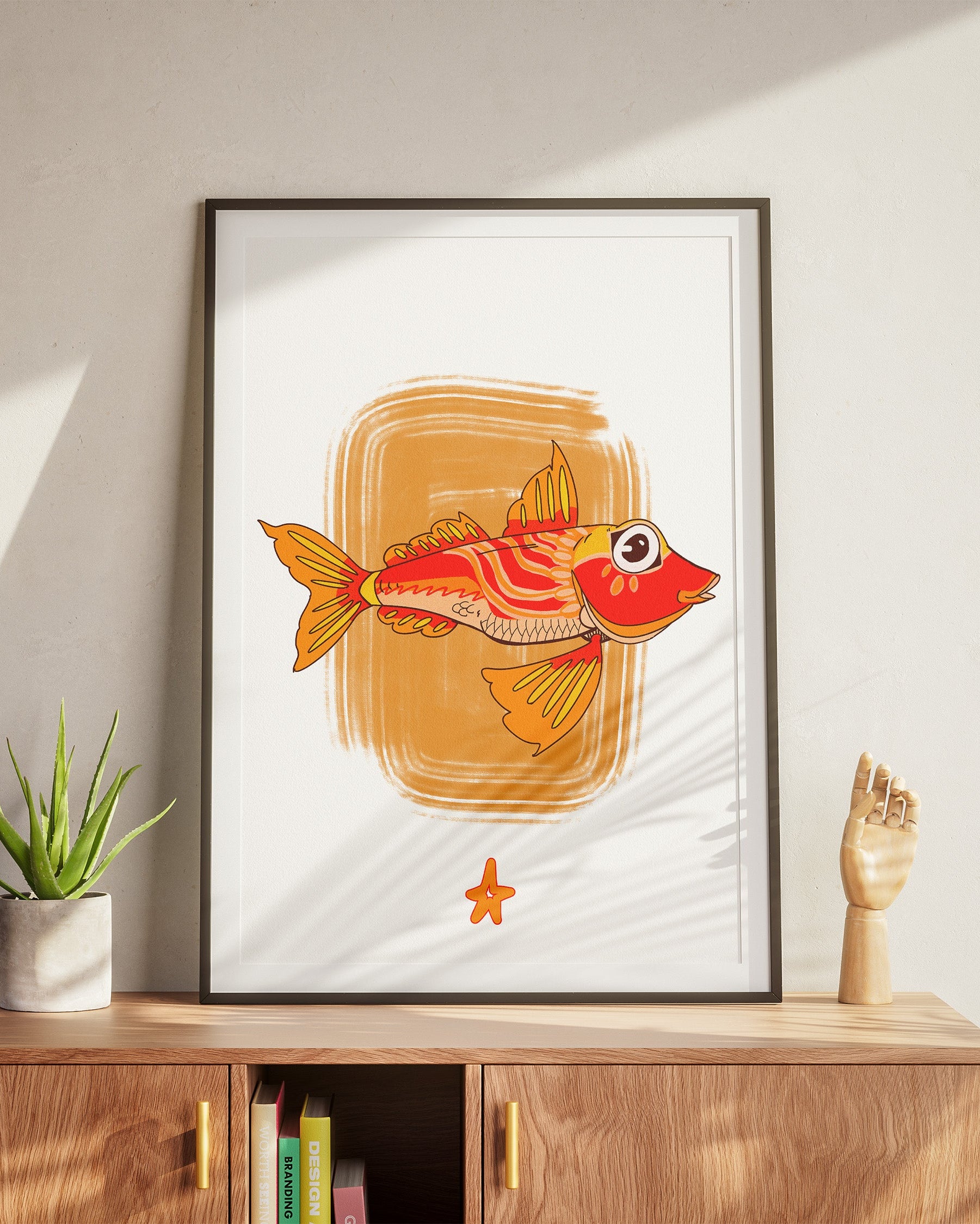 Red Gunard | Vertical Print