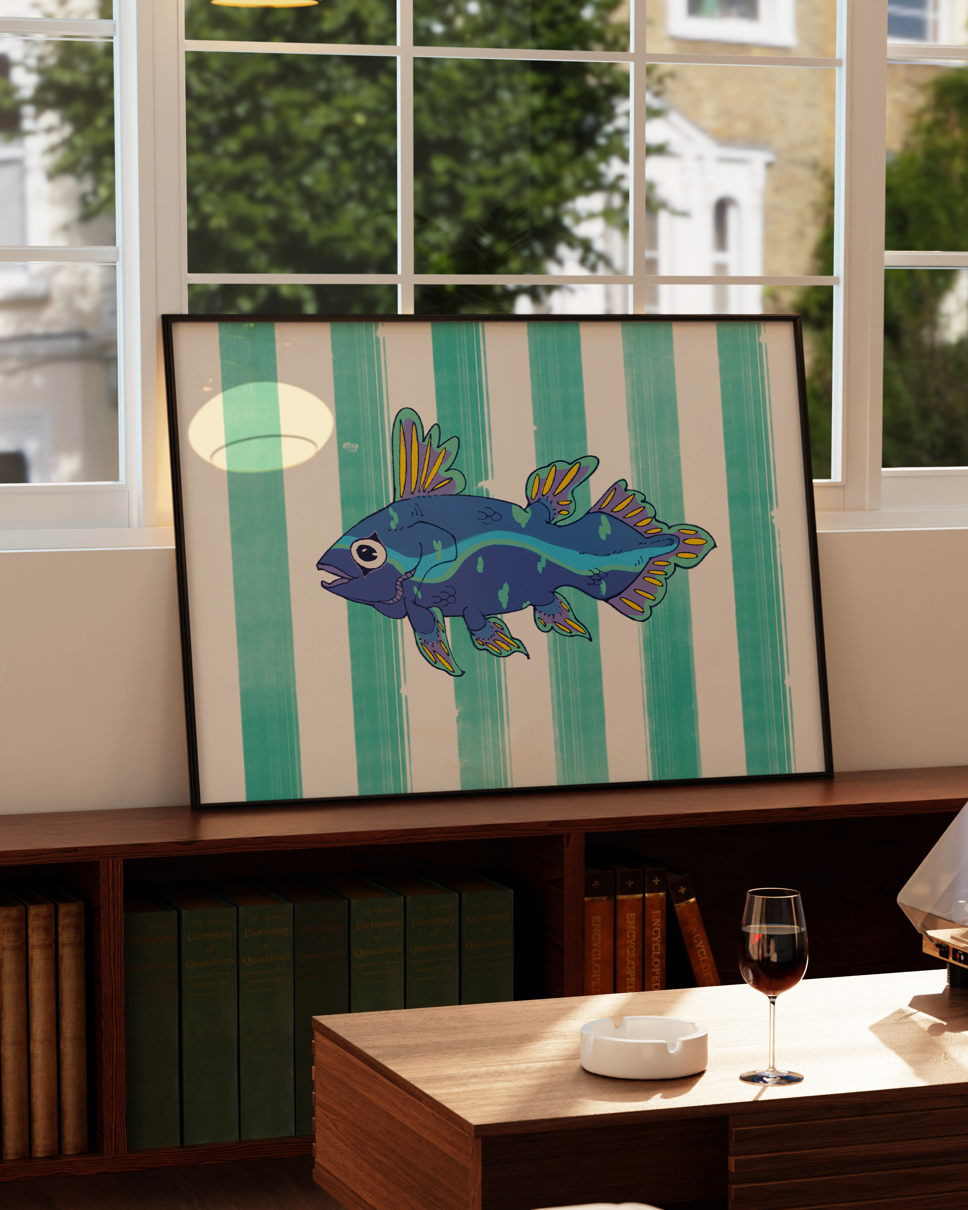 Coelacanth | Striped Print