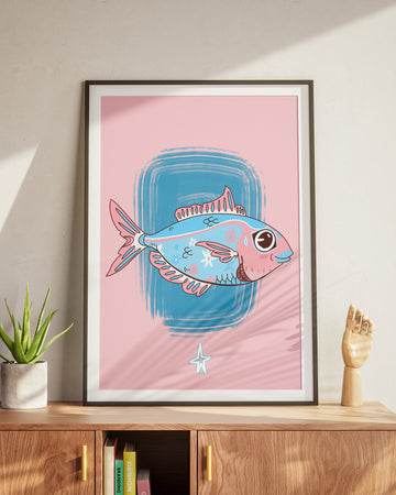 Blue Mackarel | Trans PRIDE | Vertical Print