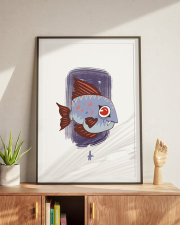 Vampire Fish | Halloween | Vertical Print