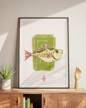 Whiting Fish | Vertical Print