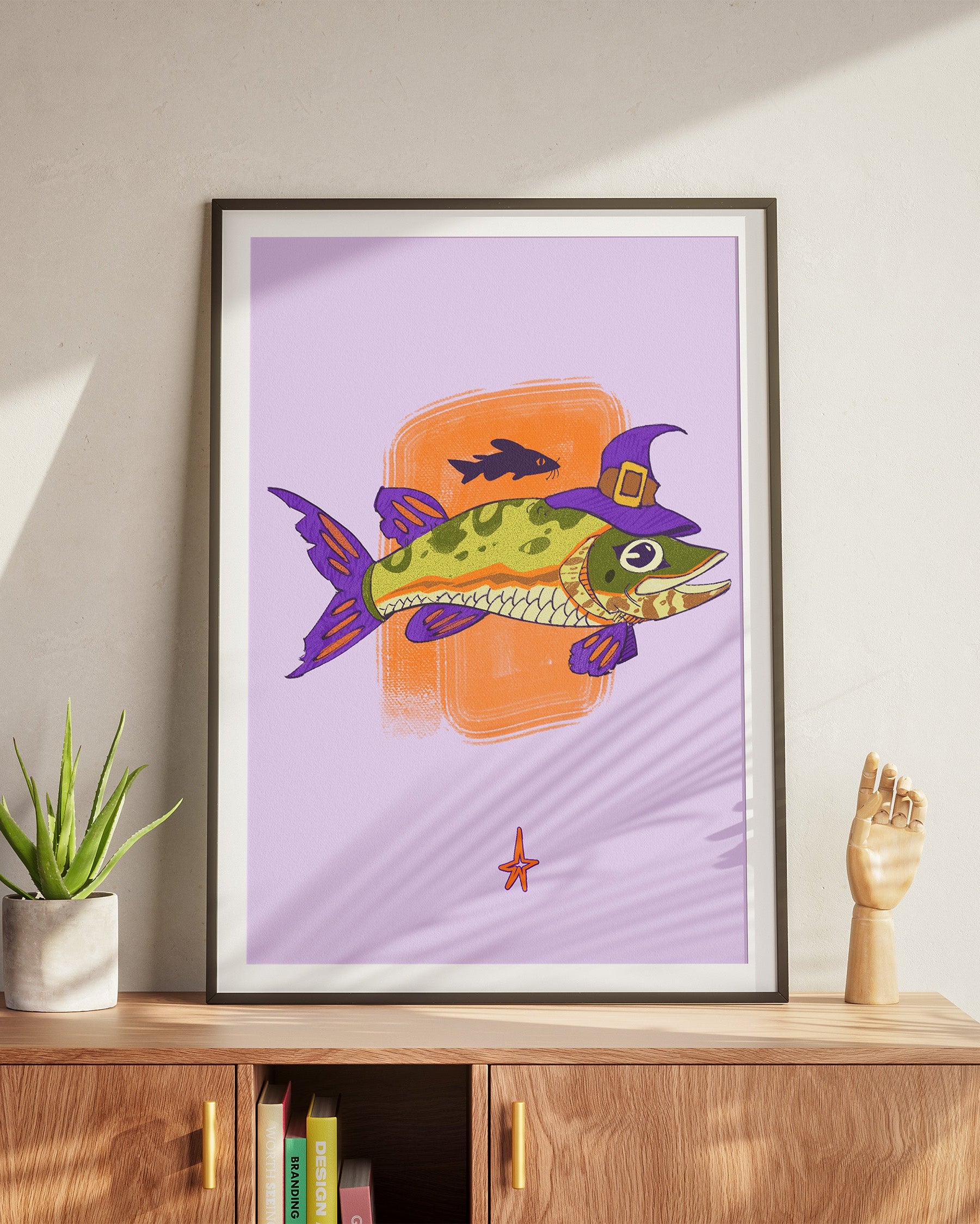 Witch Fish | Halloween | Vertical Print